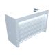 white reception desk