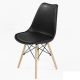 Hot sale solid wood restaurant chair black plastic chair used in restaurant