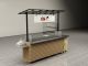 Outdoor crepes display cart | wooden design fast-food stand
