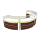 Curved shape display counter