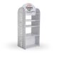 Supermarket Snacks Wooden Display Shelf Retail Store Gray Display Rack
