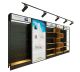 Custom Mobile Phone Store Fixtures W/ Metal Pegboard Display Racks & Frameless Light Box Poster