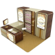 Mall Retro E-cigarette Kiosk Retail Smoke Display Counter Tobacco Booth