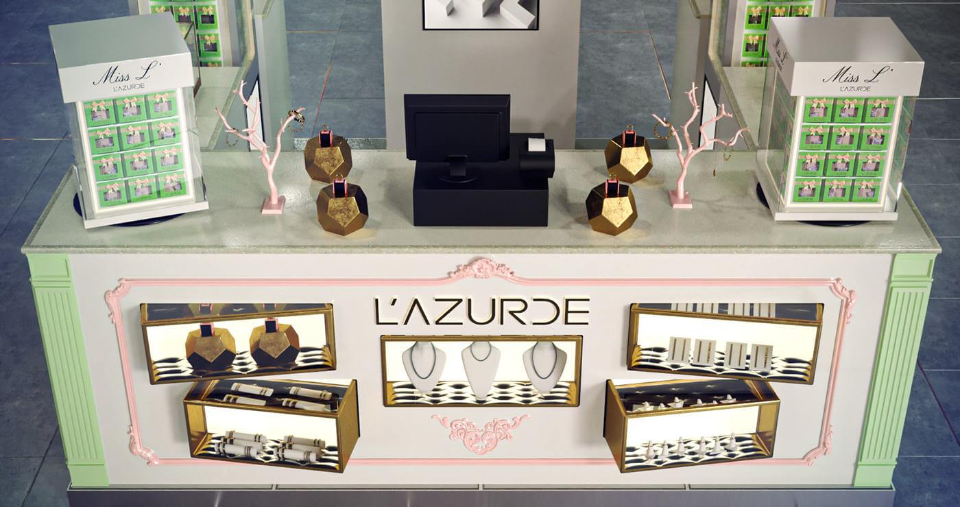 ant display jewelry display kiosk