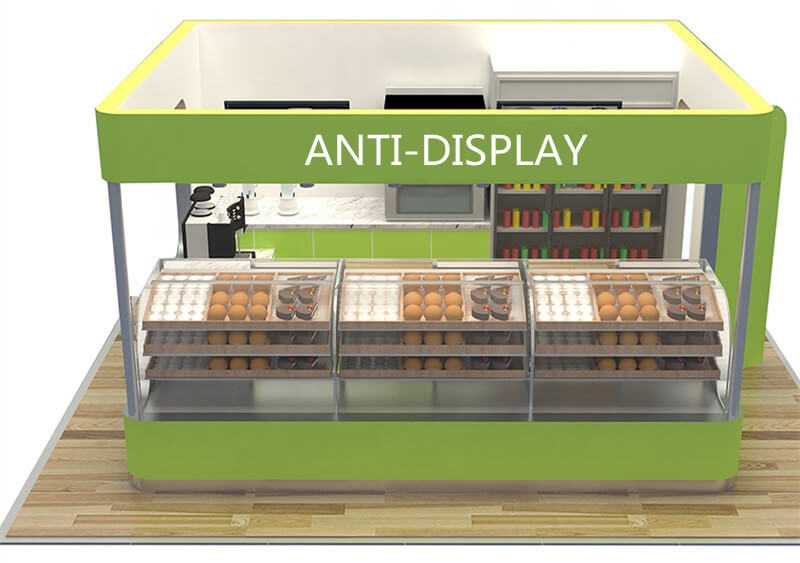 anti-display dessert display kiosk