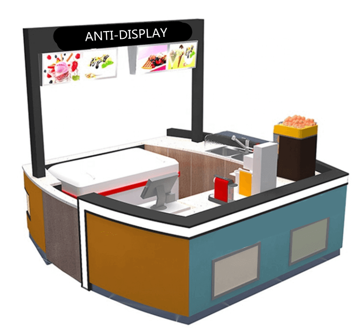 anti-display bubble tea kiosk