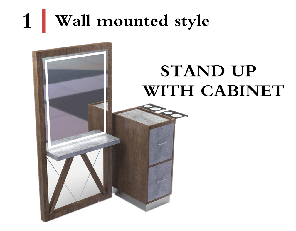 wall-mounted styling station