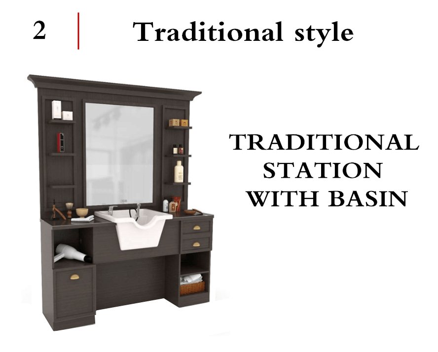 traditional styling station