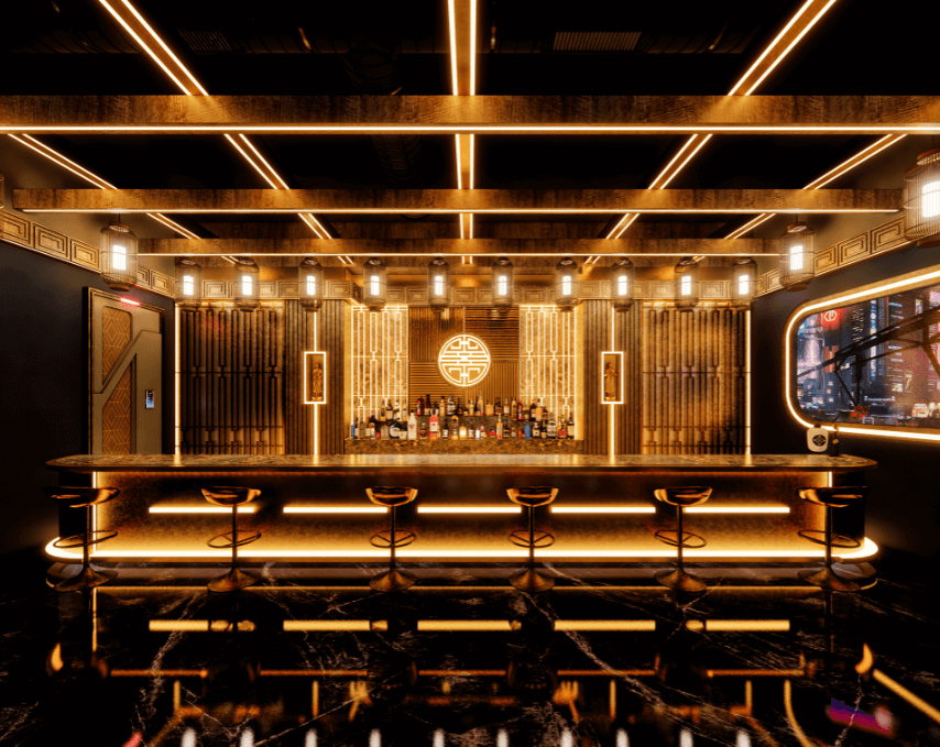 lighting bar counter
