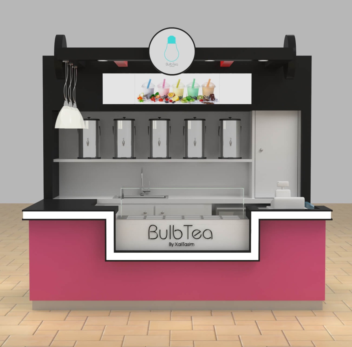 mall bubble tea kiosk