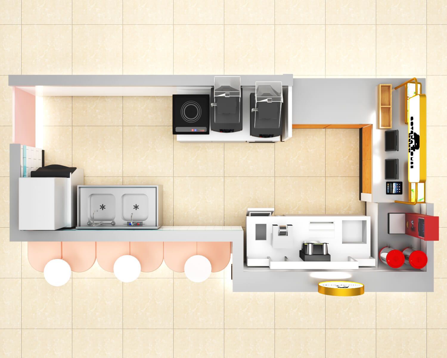 bubble tea layout