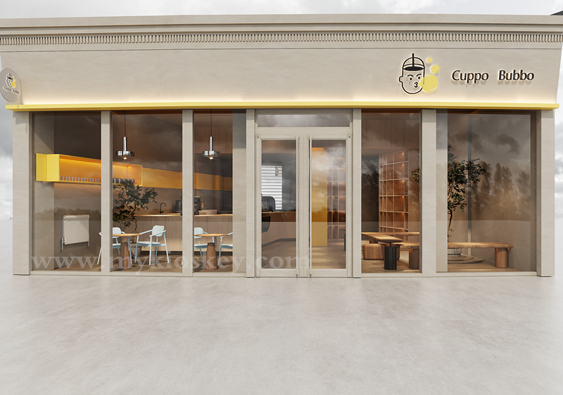 modern bubble tea shop design