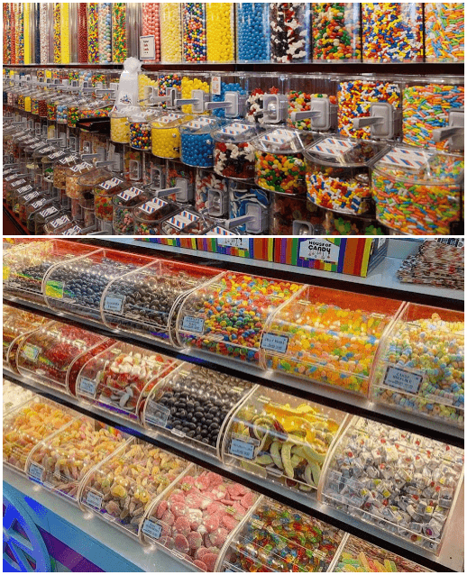 candy bins display