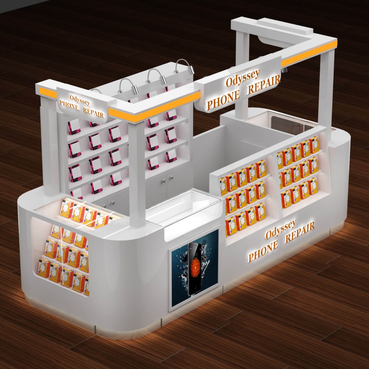 high-end mobile phone kiosk