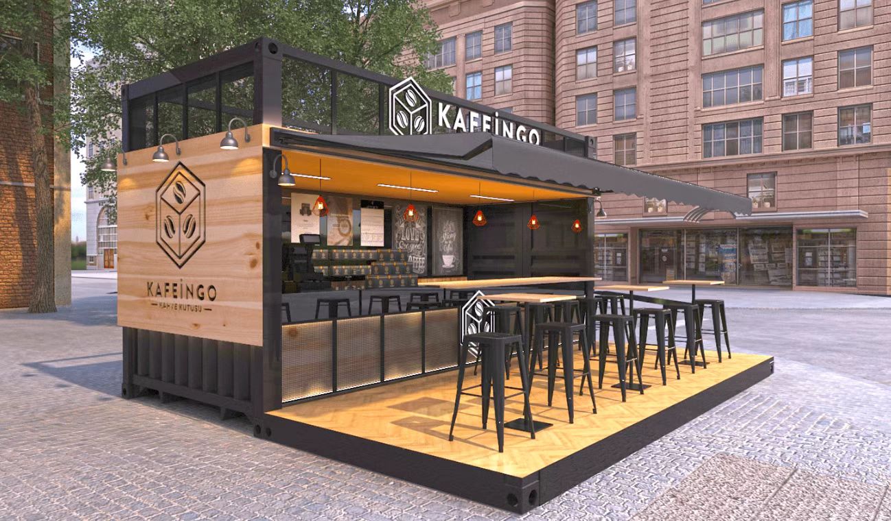 coffee container shop design