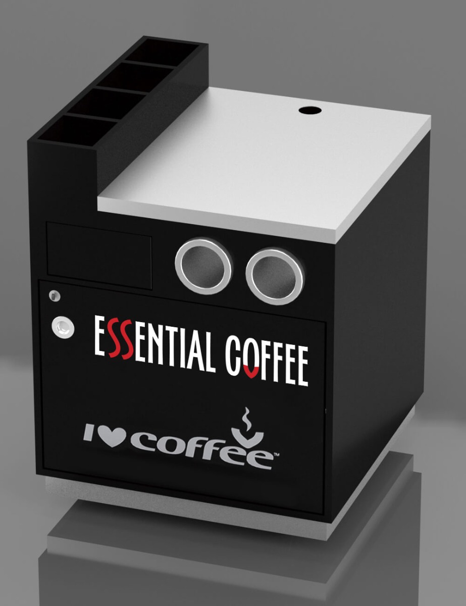 self-service coffee stand