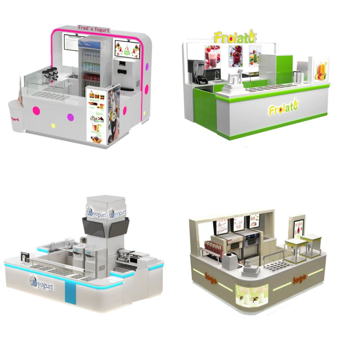 mall yogurt kiosk design