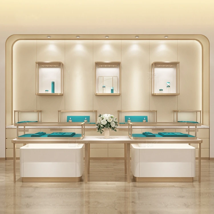 Jewelry display counter glass cabinet retail store for sale
