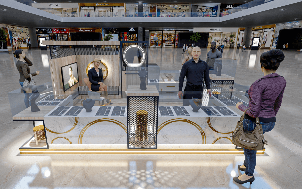 custom jewelry kiosk