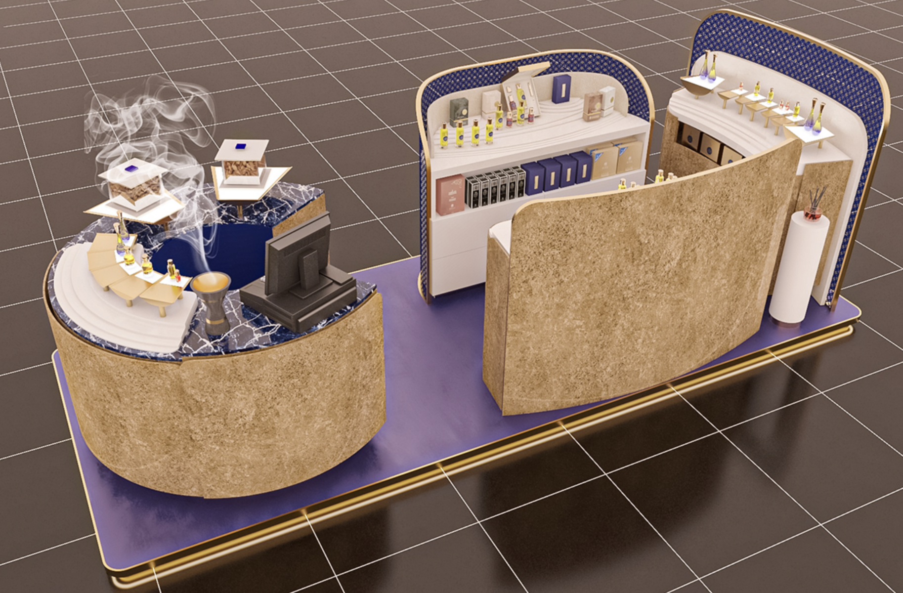 perfume kiosk