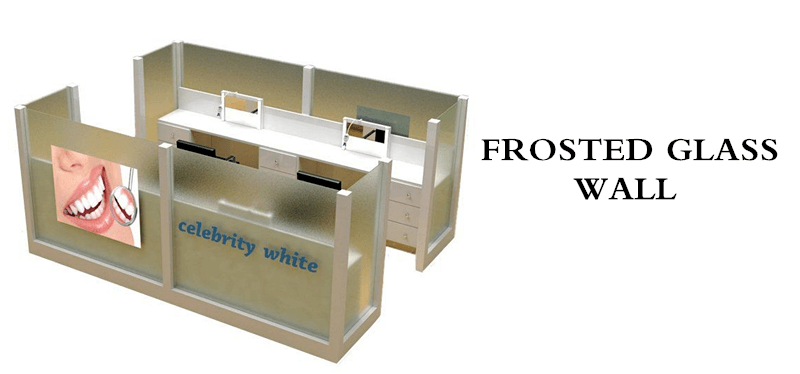 frosted glass kiosk
