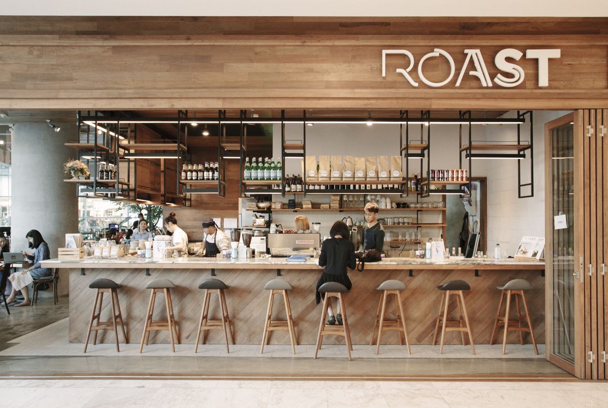 Roast coffee shop coffee bar design