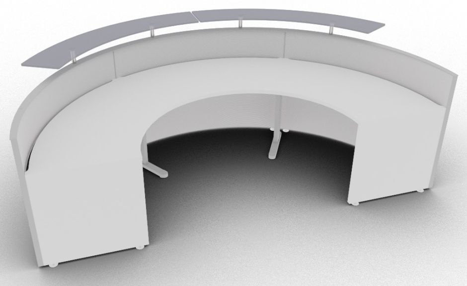 ant curved front desk