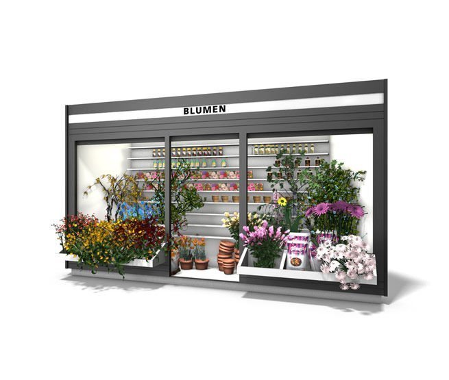 pop up flower kiosk 