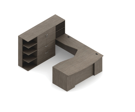U shaped reception counter