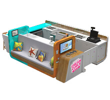 ice cream kiosk in mall