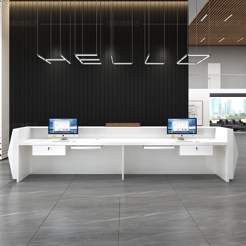 inside of the reception desk