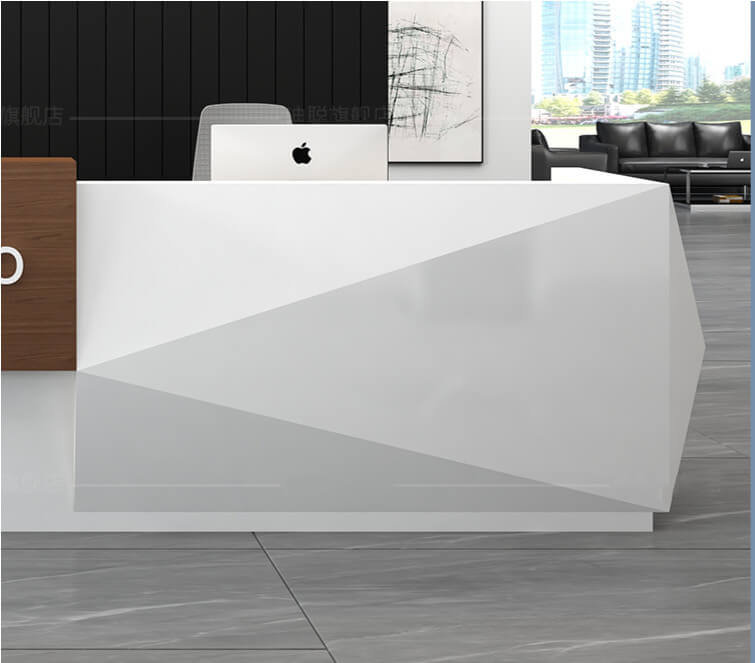 corner of the reception desk