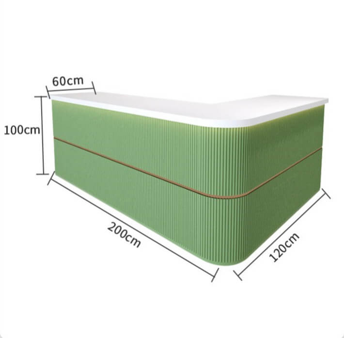 size of the reception desk