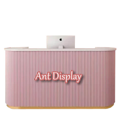 pink salon reception desks
