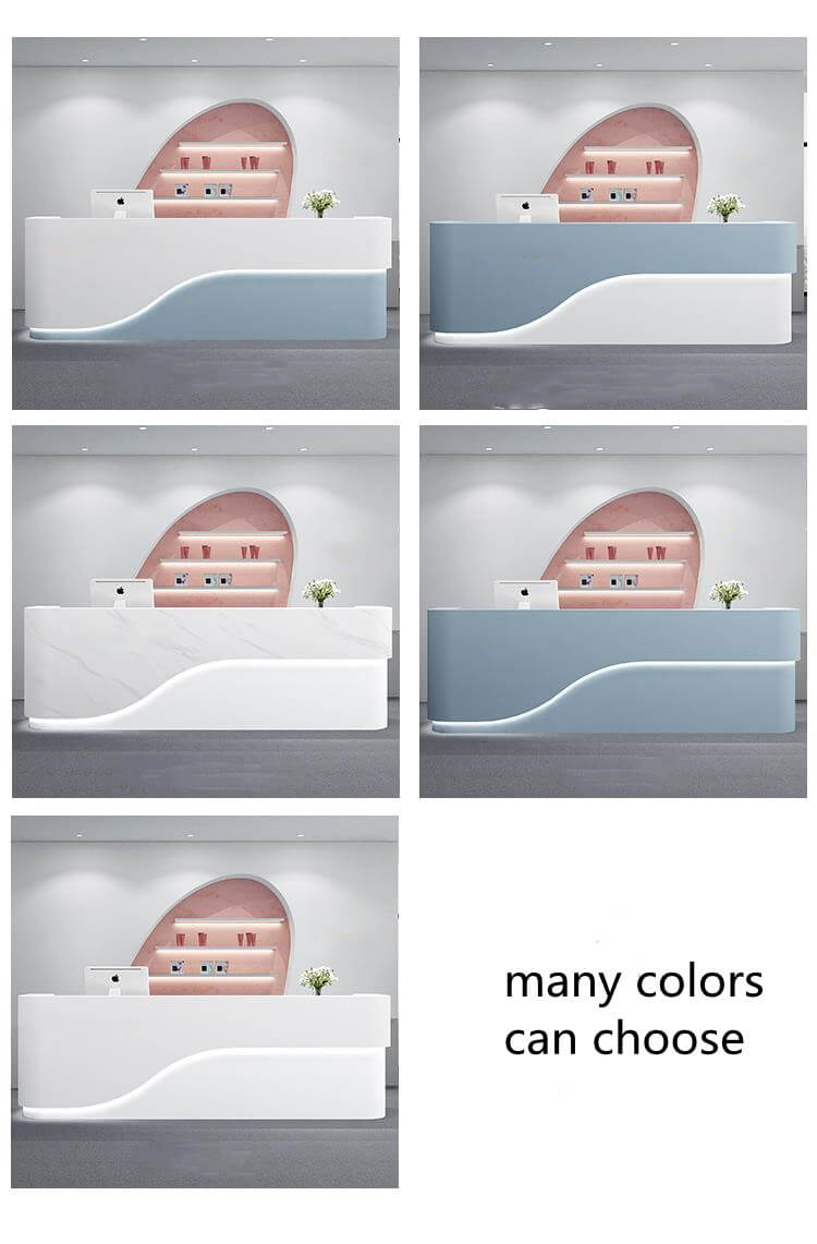 color of the reception desk