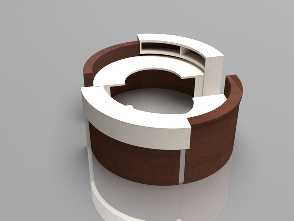 ant round reception desk
