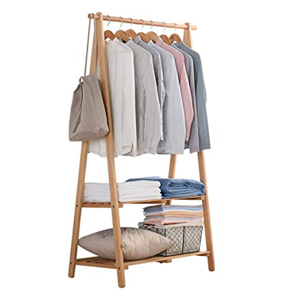 A frame wooden clothes racks