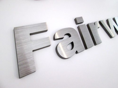 stainless steel letters logo
