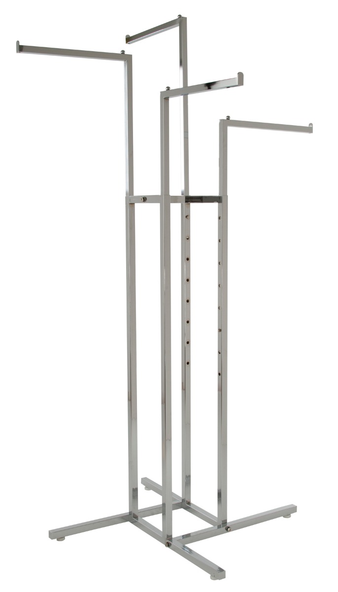 4 way retail clothing racks