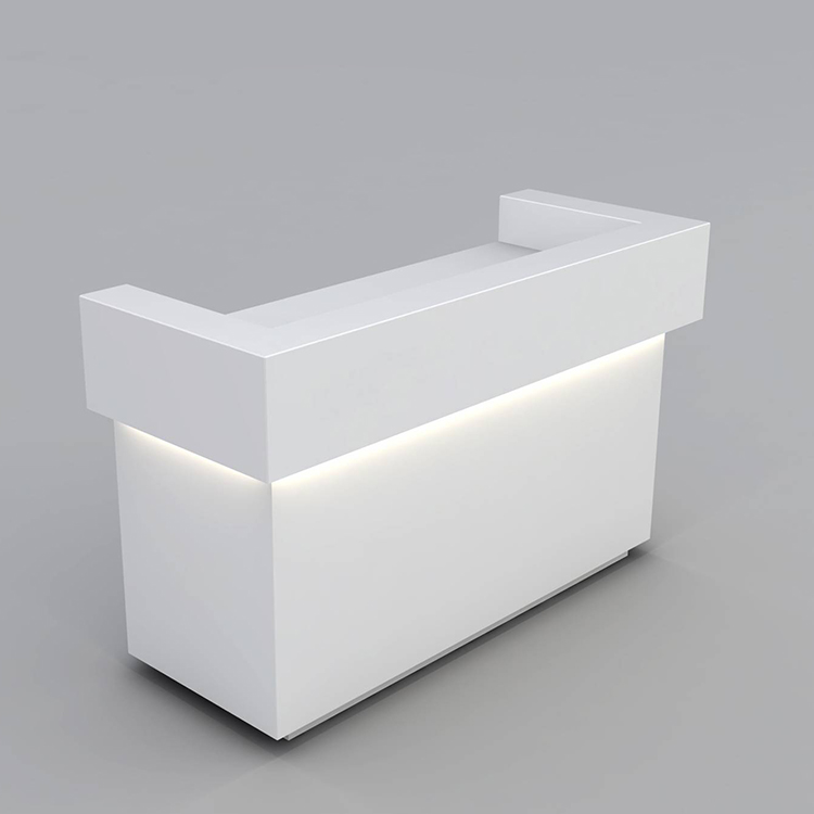 white retail counter