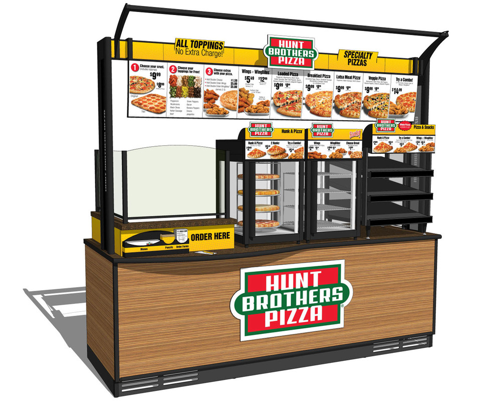 burger pizza cart stands