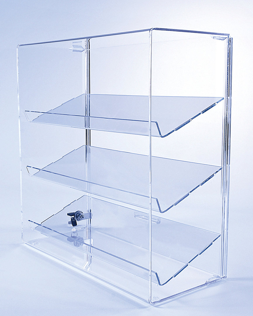 clear acrylic display shelves