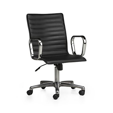 black leather office chair