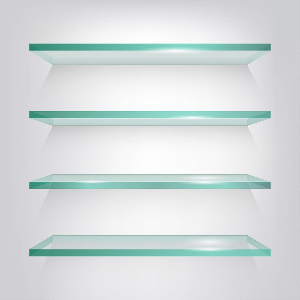 tempered glass display shelf