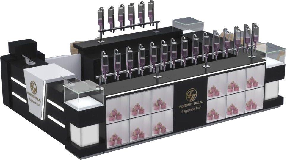 perfume kiosk in mall
