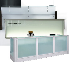 glass front & top front desks