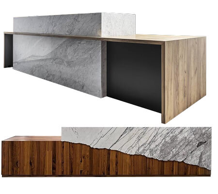 marble reception desk