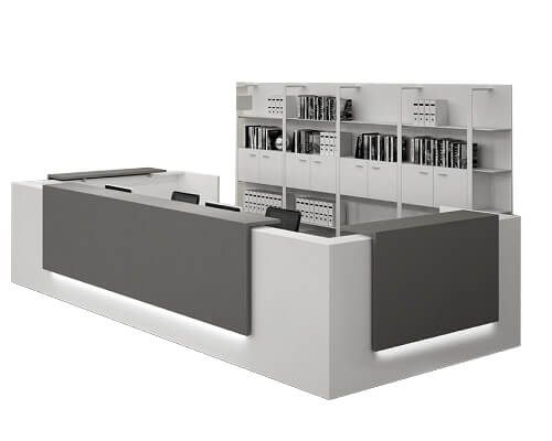 contemporary modern reception desk