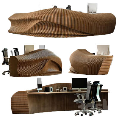 Organic Shape Parametric Reception Desk
