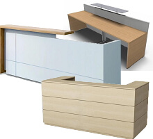 rectangular straight reception counter